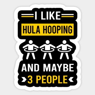 3 People Hula Hooping Sticker